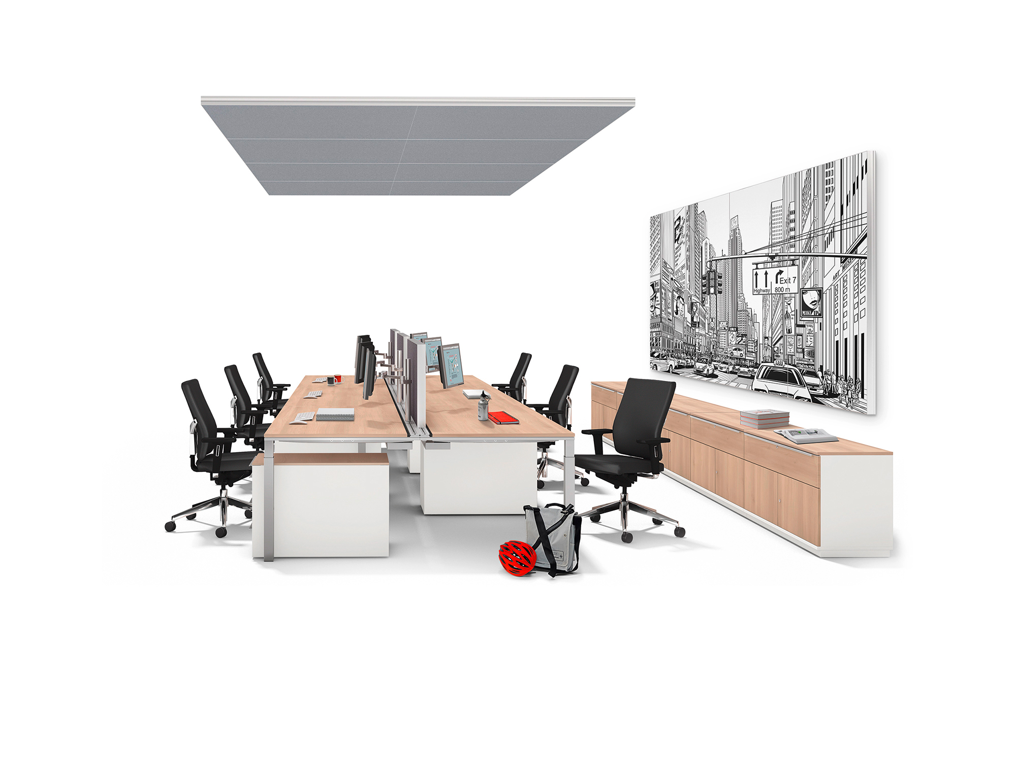 Wini kantoormeubilair Den Haag werkplek - bureaustoel - bureau Heering Office