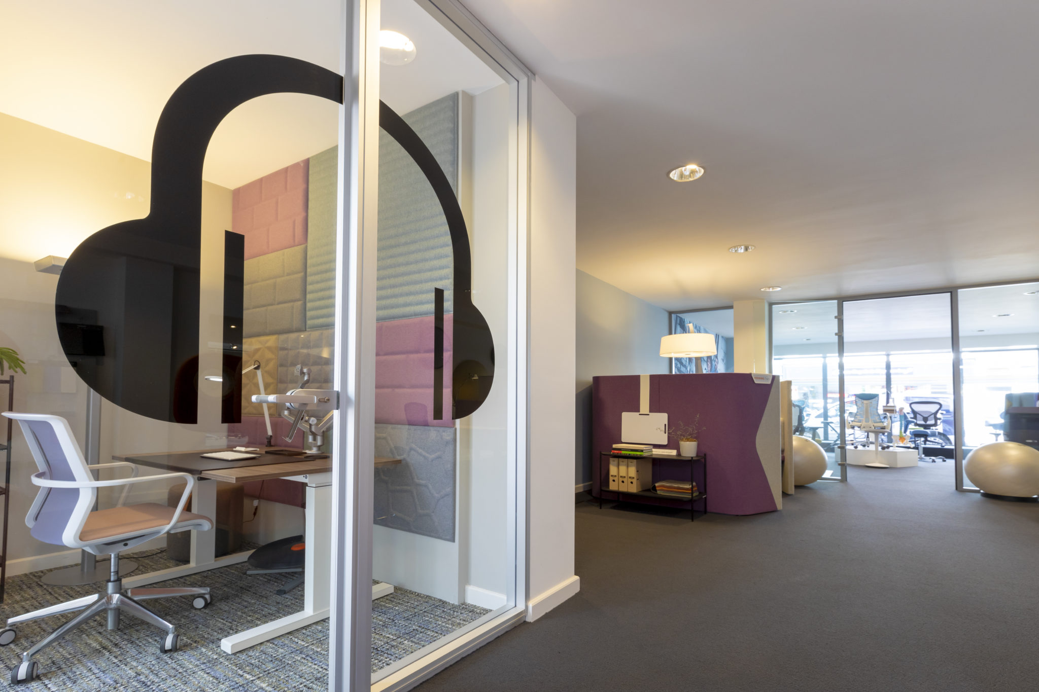 Stilte-unit met scheidingswanden Heering Office Vingerling