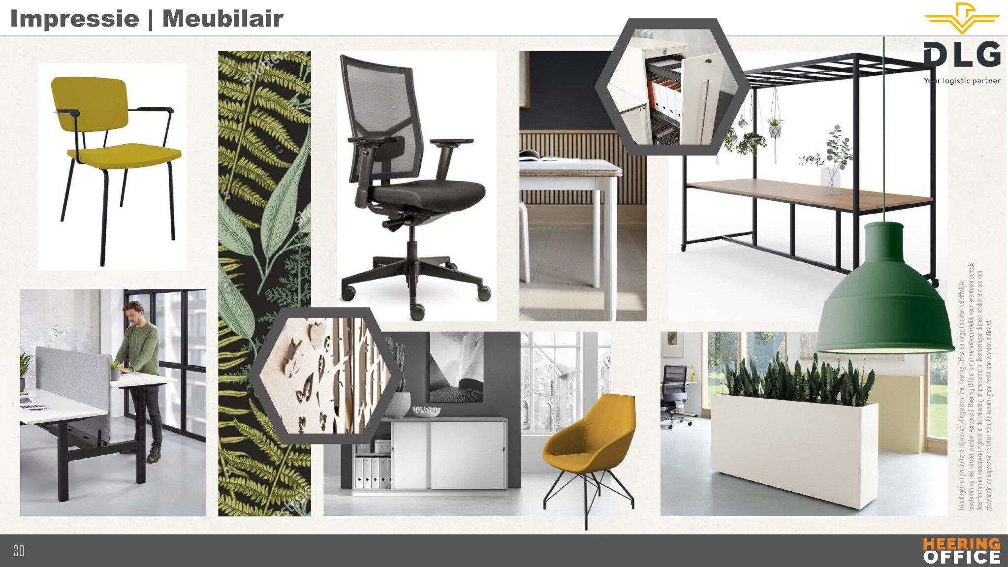 Presentatie meubilair DLG bij Heering Office Den Haag